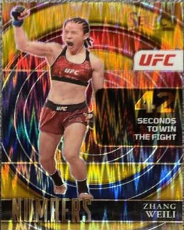 Zhang Weili 2022 Panini Select UFC Select Numbers #20 Gold Flash