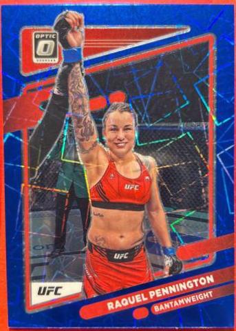 Raquel Pennington 2022 Panini Donruss Optic UFC Base #45 Blue Velocity