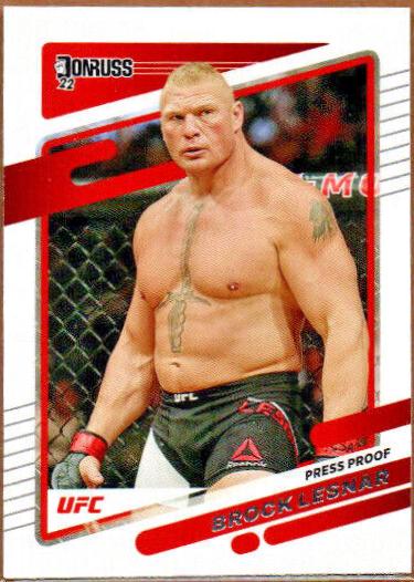 Brock Lesnar 2022 Panini Donruss UFC Base #160 Press Proof Purple