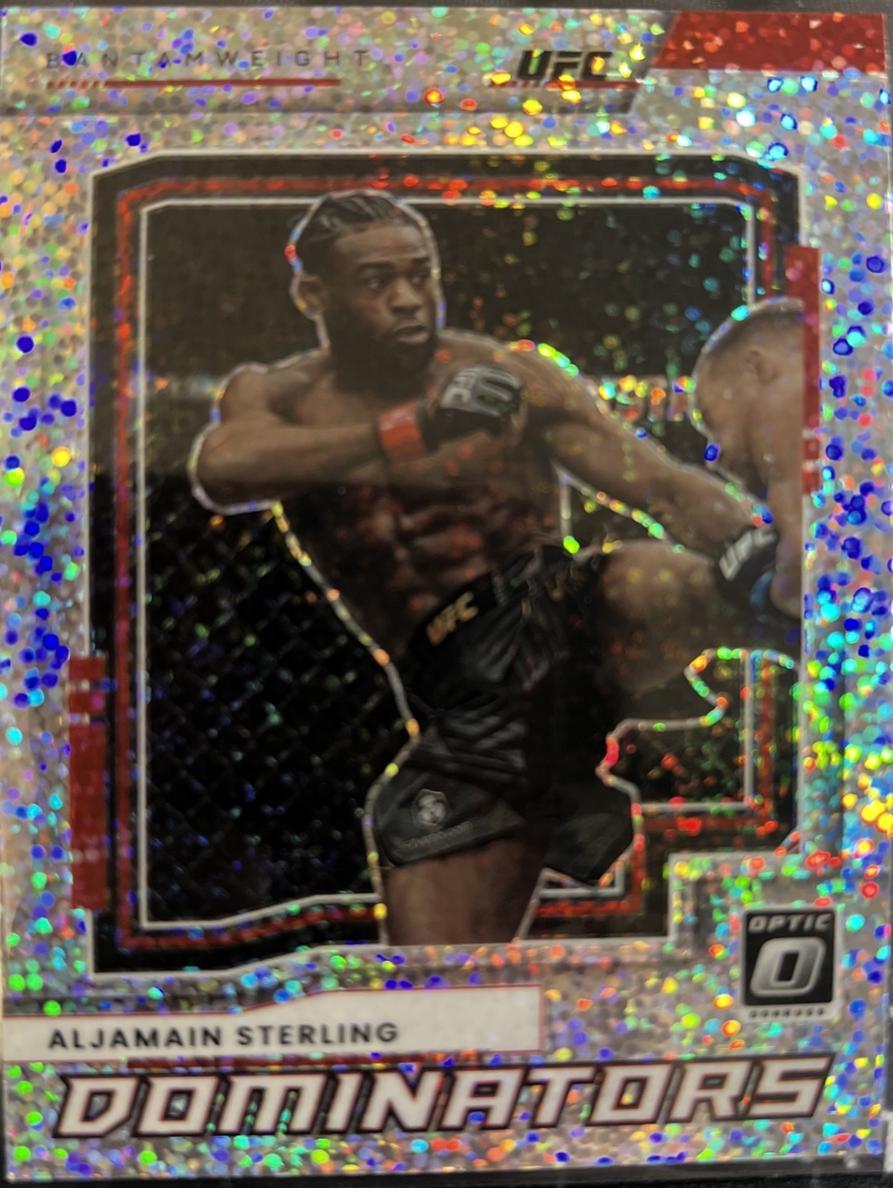 Aljamain Sterling 2022 Panini Donruss Optic UFC Dominators #1 White Sparkle