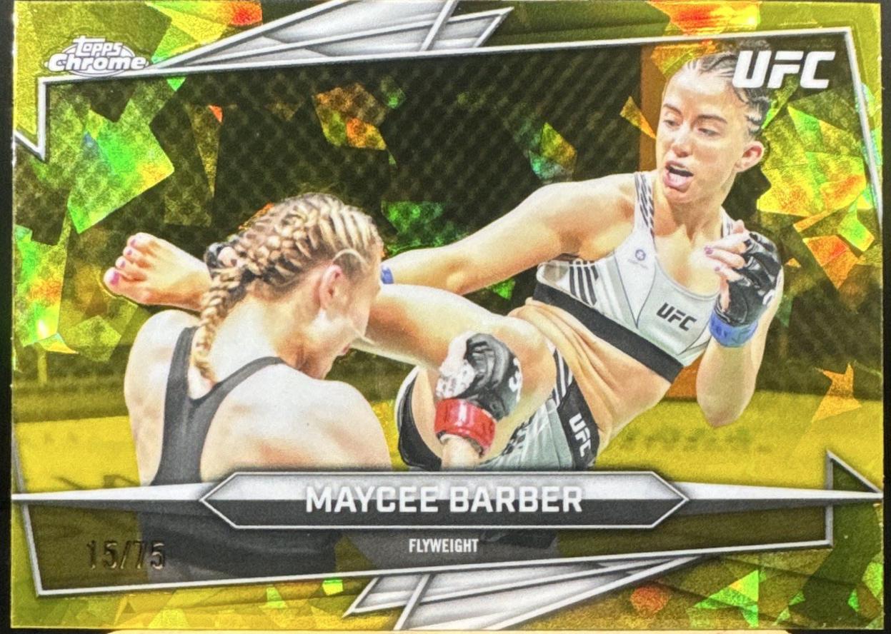 Maycee Barber 2026 Topps Chrome UFC Base #180 Gold Refractor