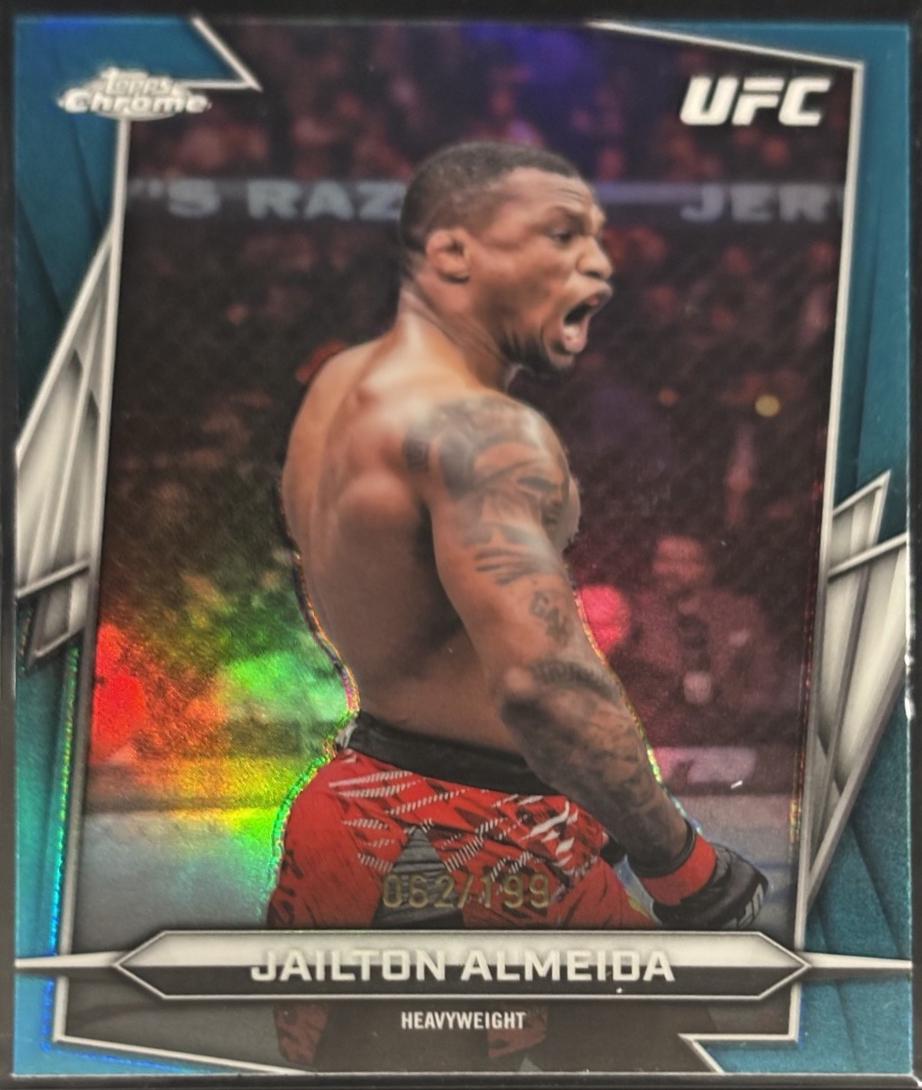 Jailton Almeida 2026 Topps Chrome UFC Base #132 Aqua Refractor