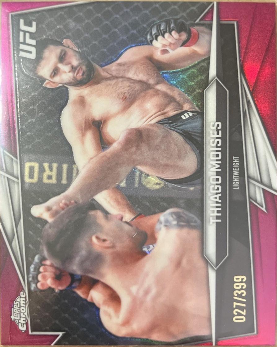 Thiago Moises 2026 Topps Chrome UFC Base #181 Pink Refractor