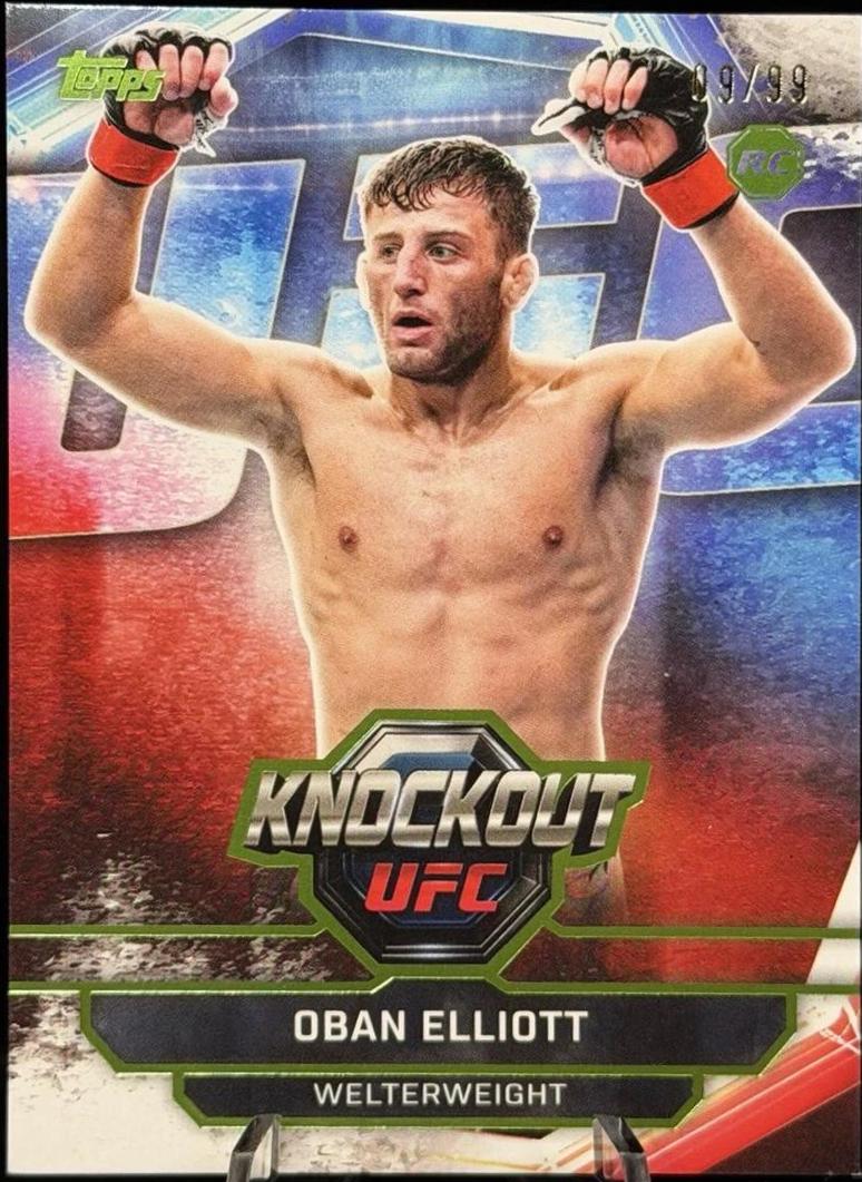 Oban Elliott 2026 Topps Knockout UFC Base #71 Lime Green