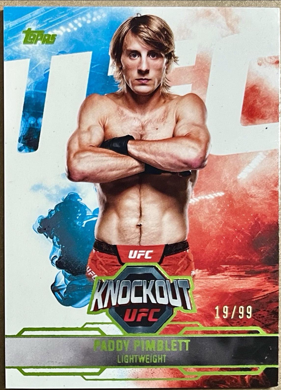 Paddy Pimblett 2025 Topps Knockout UFC Base #48 Lime Green