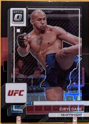 Ciryl Gane 2023 Panini Donruss Optic UFC Base #95 Black Pandora