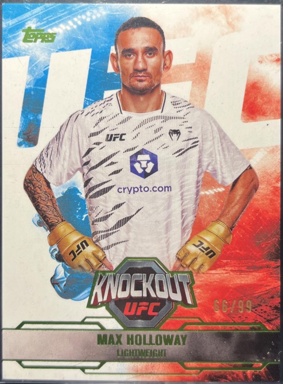Max Holloway 2025 Topps Knockout UFC Base #56 Lime Green