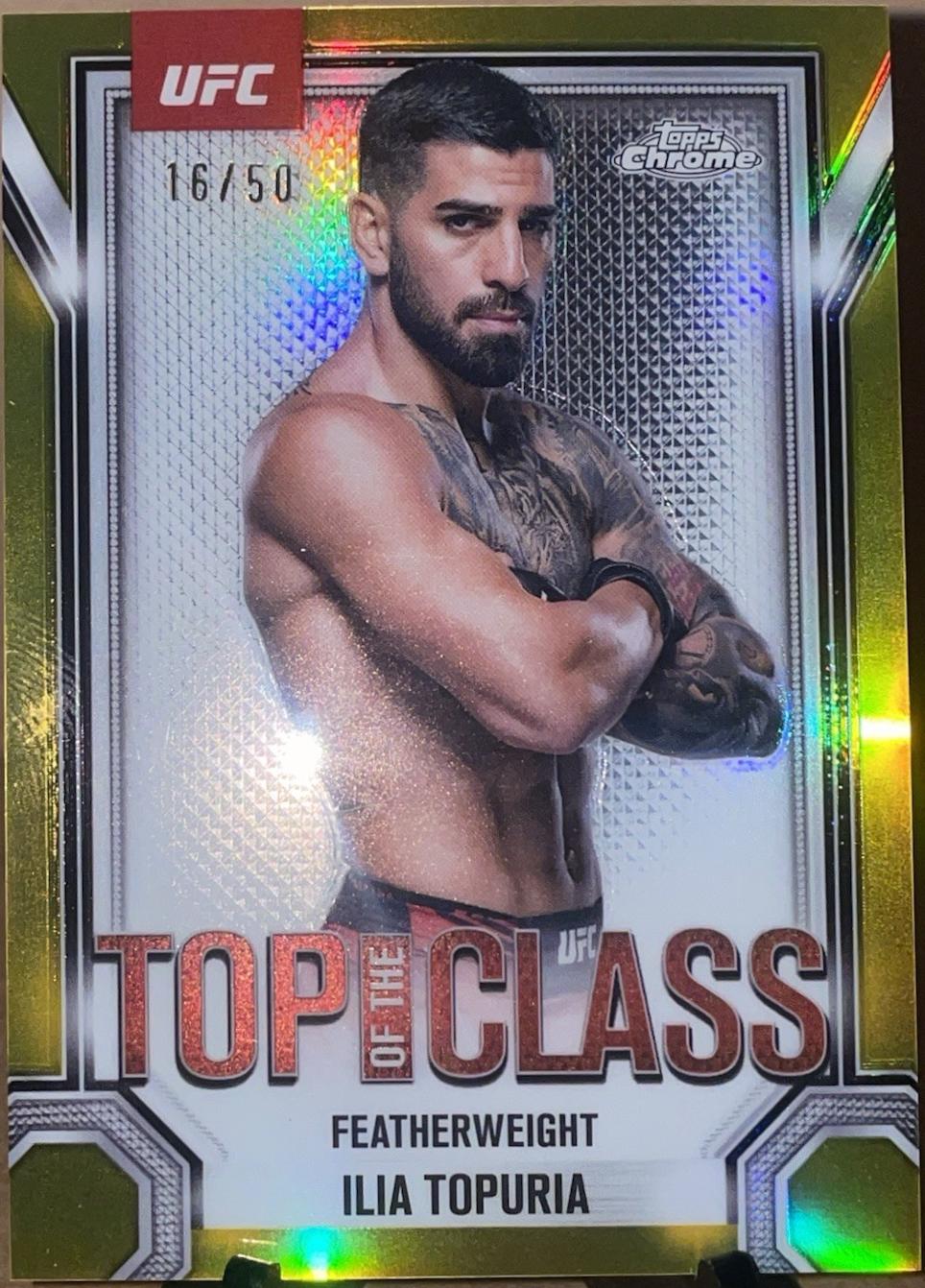 Ilia Topuria 2025 Topps Chrome UFC Top of the Class #TTC-4 Gold Refractor