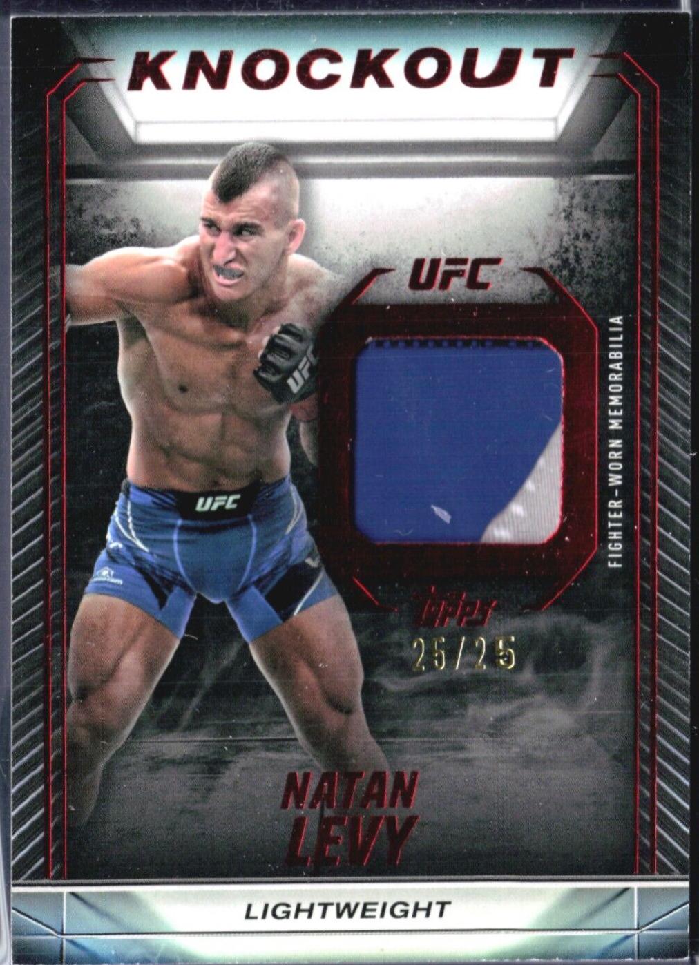 Natan Levy 2024 Topps Knockout UFC Knockout Relics #KR-NL Red