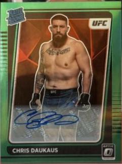 Chris Daukaus 2022 Panini Donruss Optic UFC Base Rated Rookies Signatures #106 Gold Vinyl