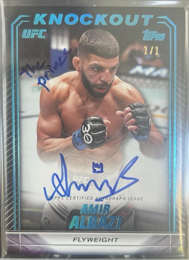 Amir Albazi 2024 Topps Knockout UFC Knockout Autographs #KNA-AAZ Platinum