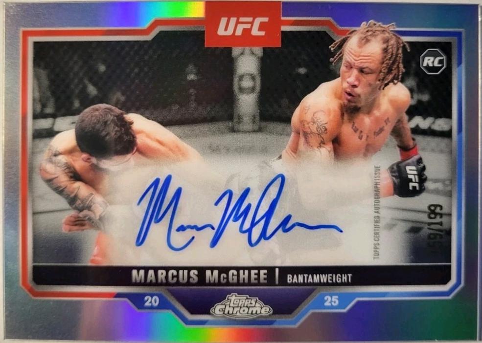 Marcus McGhee 2025 Topps Chrome UFC Chrome Rookie Autographs #CRA-MM Refractor