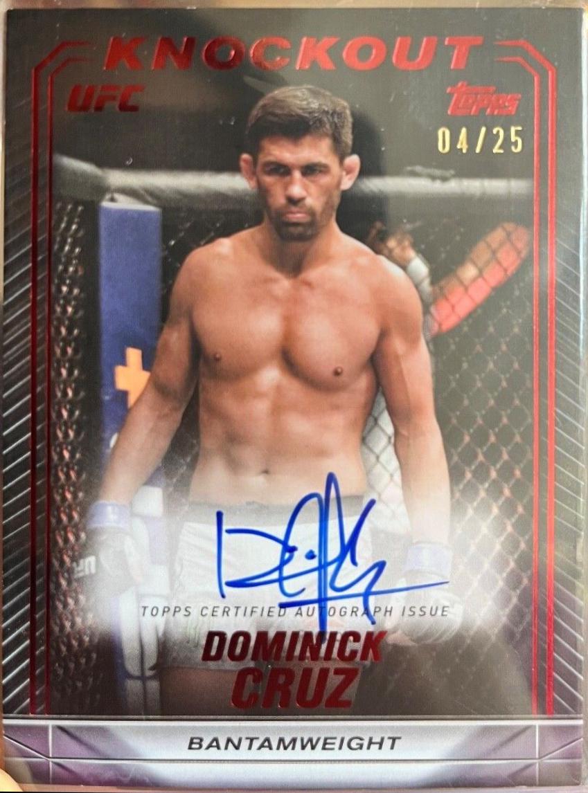 Dominick Cruz 2024 Topps Knockout UFC Knockout Autographs #KNA-DCZ Red