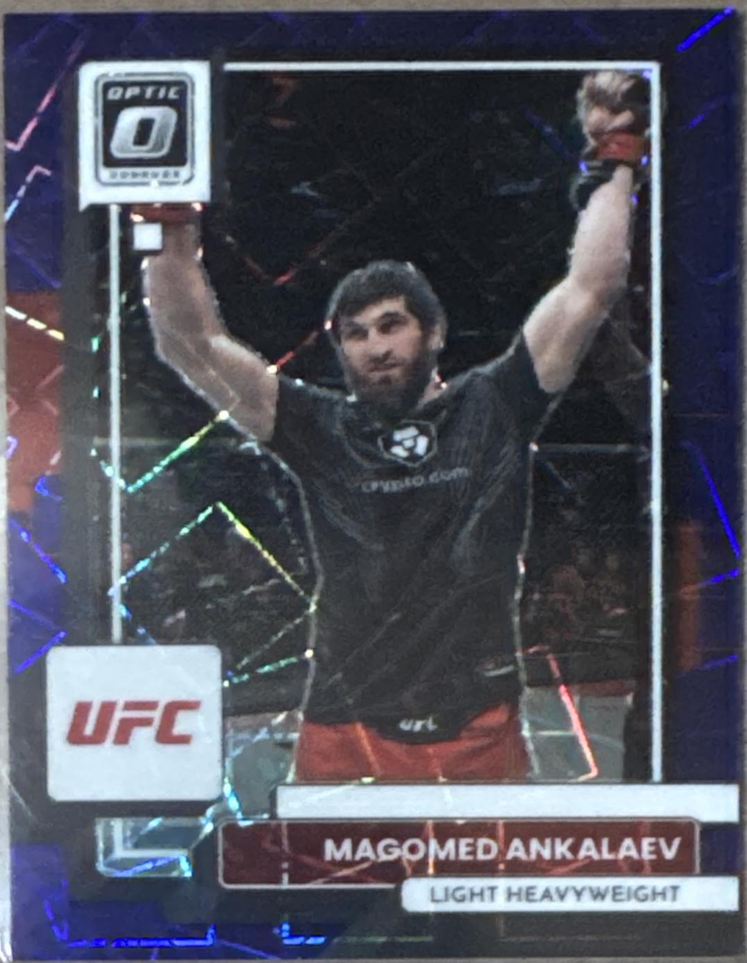 Magomed Ankalaev 2023 Panini Donruss Optic UFC Base #55 Purple Velocity