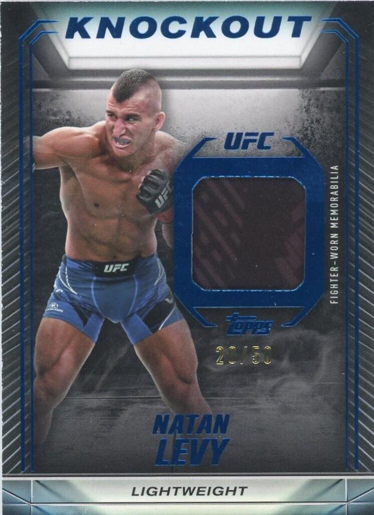 Natan Levy 2024 Topps Knockout UFC Knockout Relics #KR-NL Blue