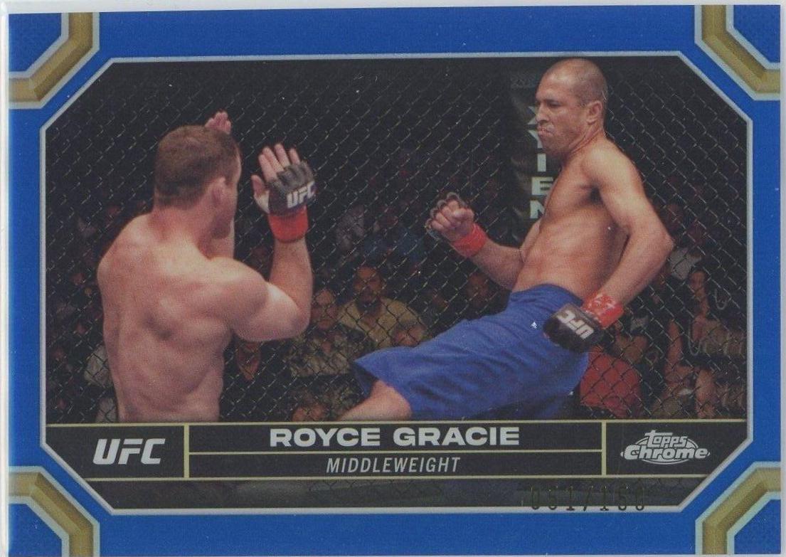 Royce Gracie 2024 Topps Chrome UFC Base #170 Blue Refractor