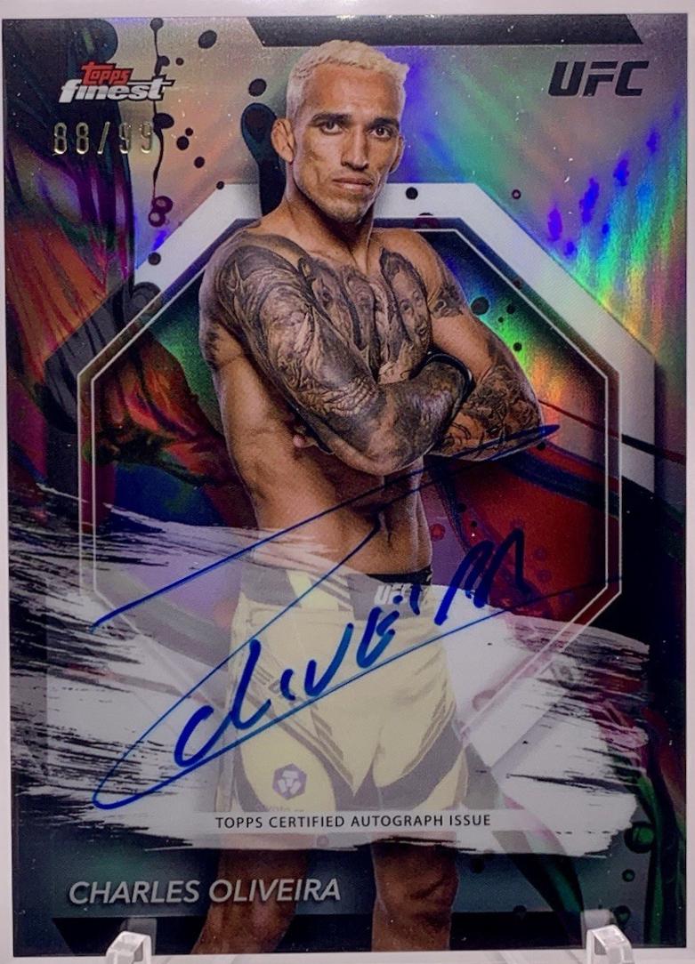 Charles Oliveira 2024 Topps Finest UFC Finest Autographs #FA-CSO Refractor