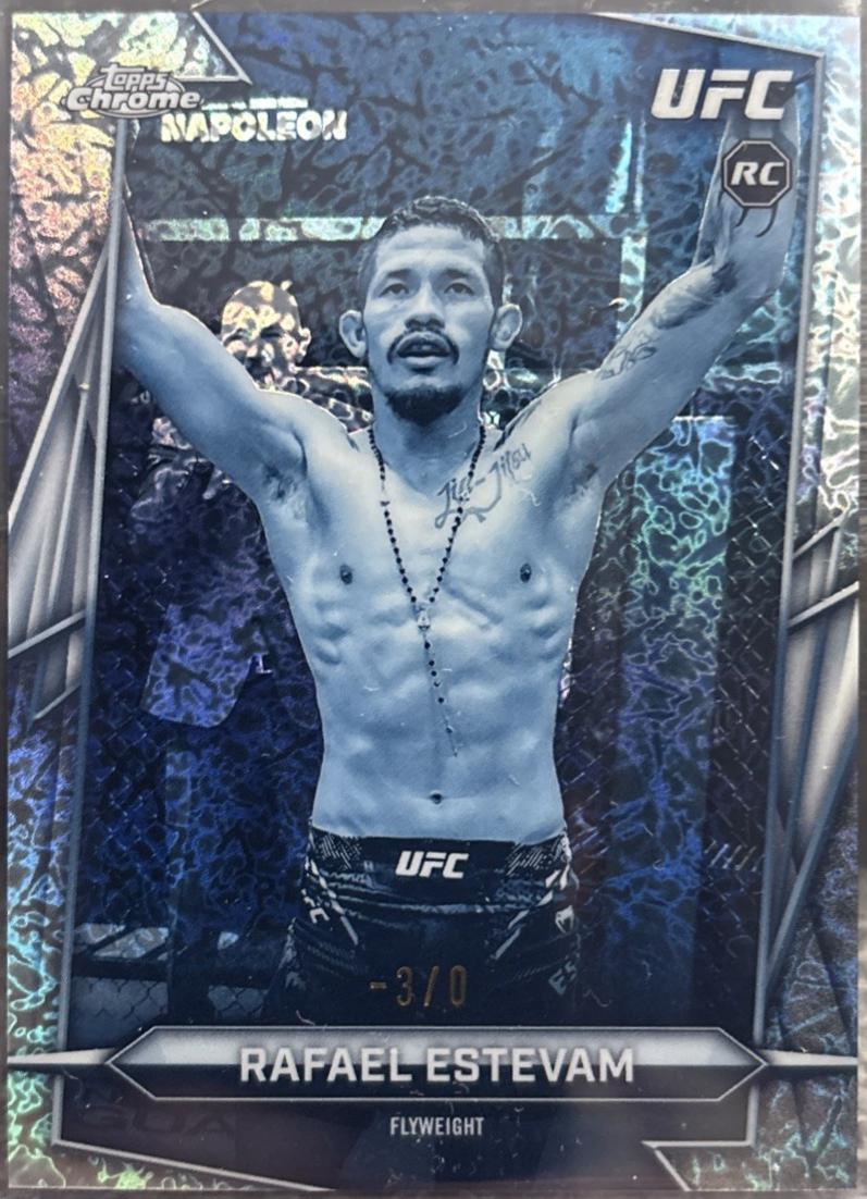 Rafael Estevam 2026 Topps Chrome UFC Base #22 Black Mini Diamonds Refractor