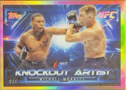 Michael Morales 2025 Topps Knockout UFC Knockout Artists #KA-15 Emerald