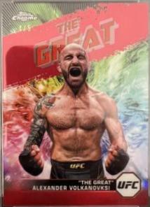 Alexander Volkanovski 2024 Topps Chrome UFC AKA #AKA-15 Red Refractor
