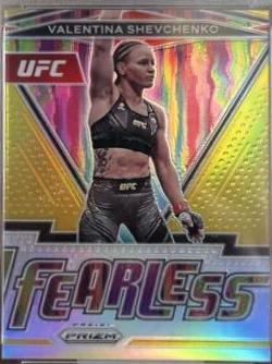 Valentina Shevchenko 2022 Panini Prizm UFC Fearless #10 Gold