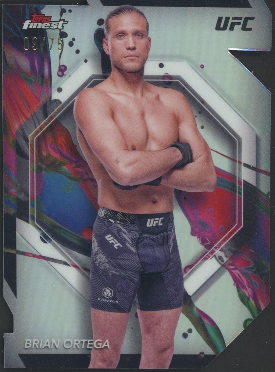 Brian Ortega 2024 Topps Finest UFC Base Common #44 Die-Cut Refractor