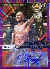 Israel Adesanya 2022 Panini Donruss UFC Signature Series #12 Purple Laser
