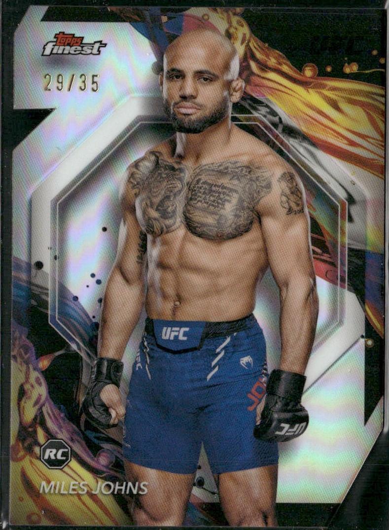 Miles Johns 2024 Topps Finest UFC Base Common #3 Die-Cut Refractor