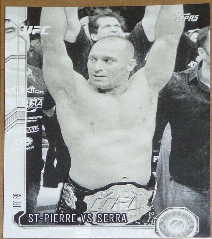 Georges St-Pierre 2015 Topps UFC Chronicles Base #15 Black and White