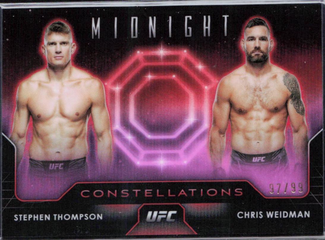 Stephen Thompson / Chris Weidman 2024 Topps Midnight UFC Constellations #CO-15 Black Light