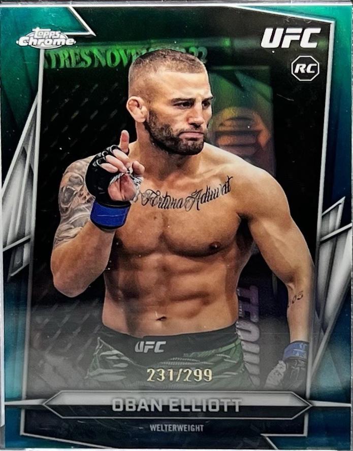 Oban Elliott 2026 Topps Chrome UFC Base #126 Teal Refractor