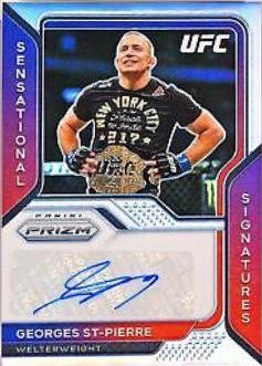 Georges St-Pierre 2021 Panini Prizm UFC Sensational Signatures #23 Silver