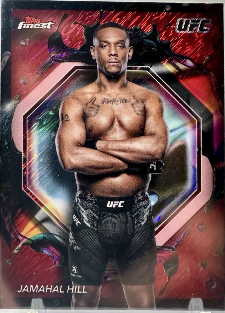 Jamahal Hill 2024 Topps Finest UFC Base Rare #270 Red Shimmer Refractor