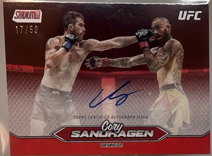 Cory Sandhagen 2025 Topps Stadium Club UFC Base Autographs #BCA-CSA Red