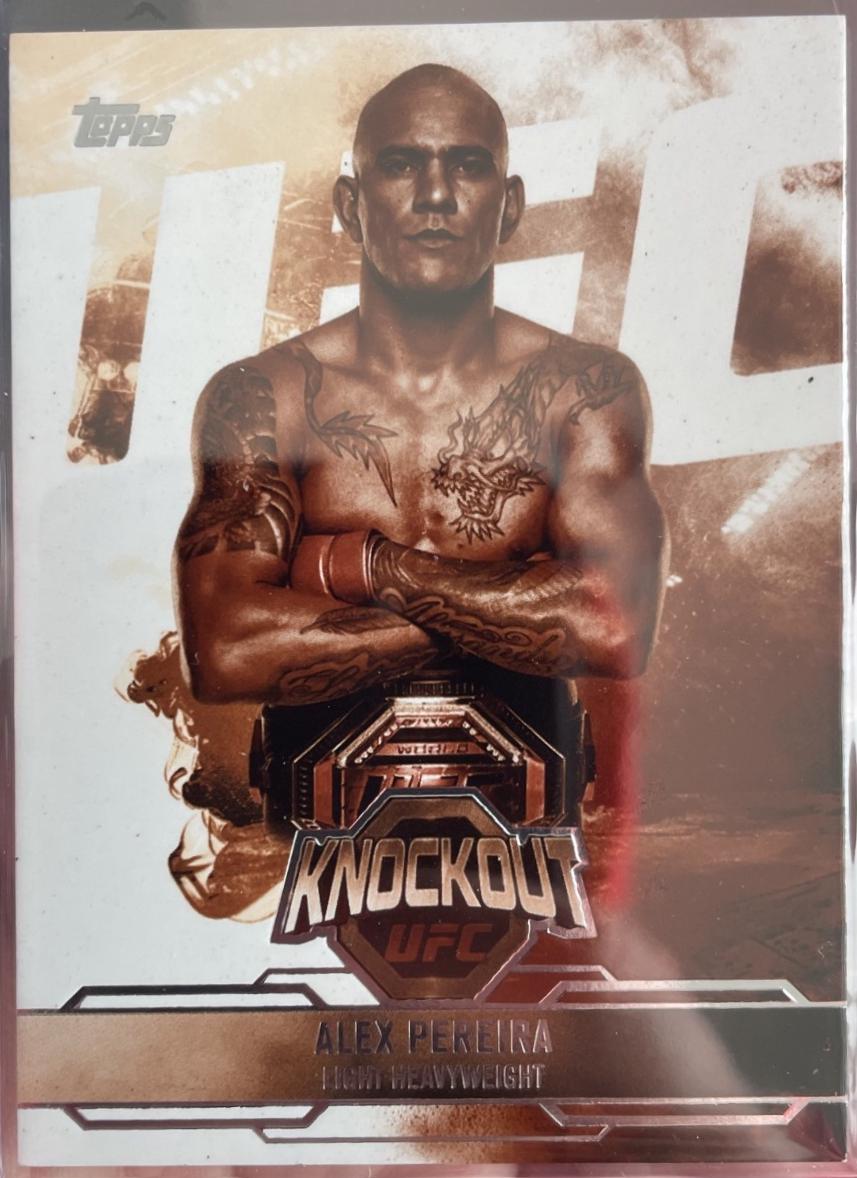 Alex Pereira 2025 Topps Knockout UFC Base #1 Sepia