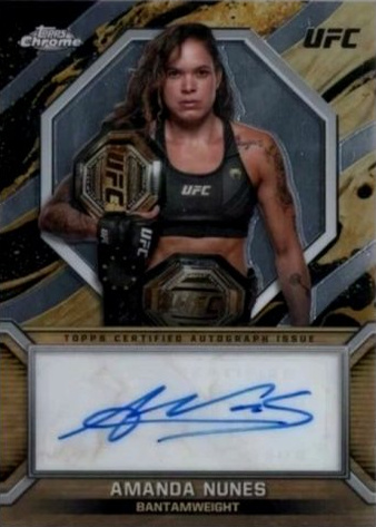 Amanda Nunes 2024 Topps Chrome UFC Marks of Champions #MOC-ANU Superfractor