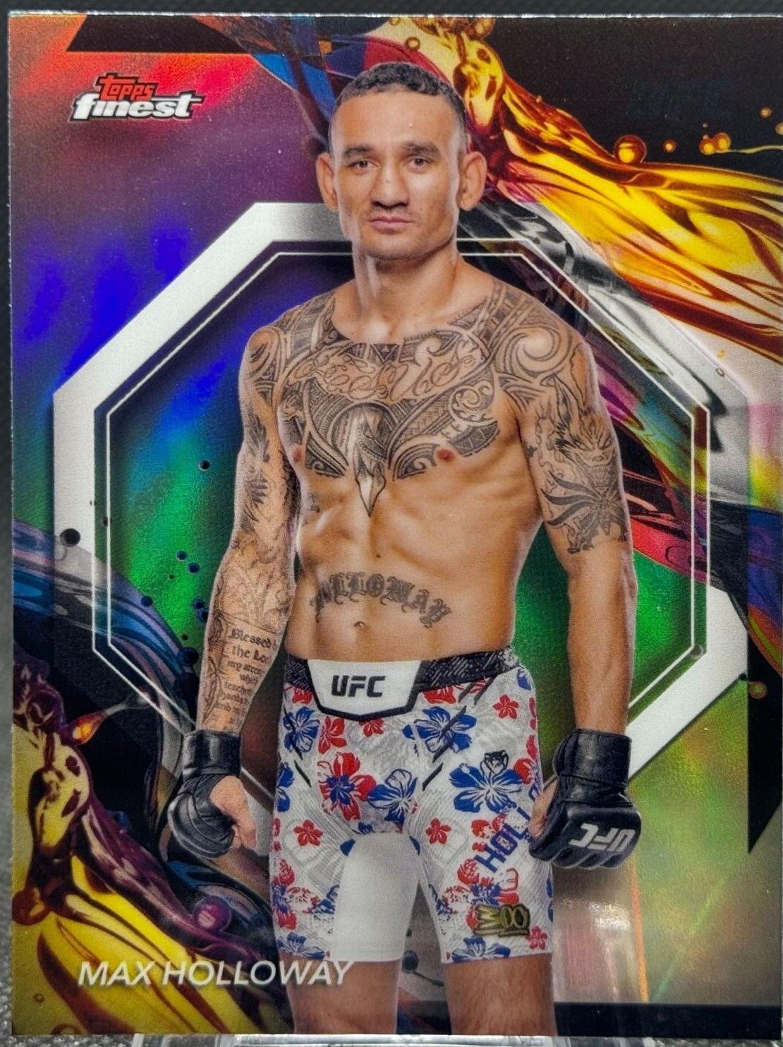 Max Holloway 2024 Topps Finest UFC Base Uncommon #181 Refractor