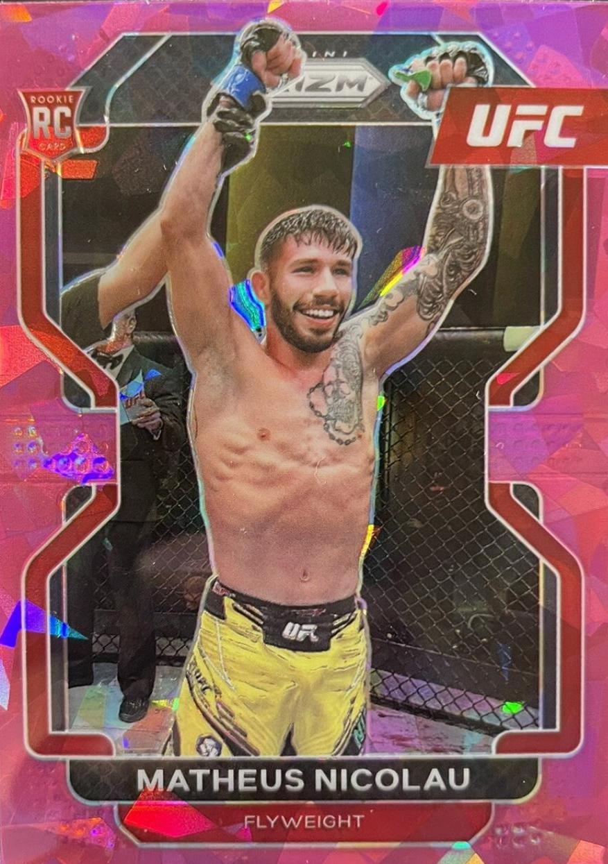 Matheus Nicolau 2022 Panini Prizm UFC Base #168 Pink Ice