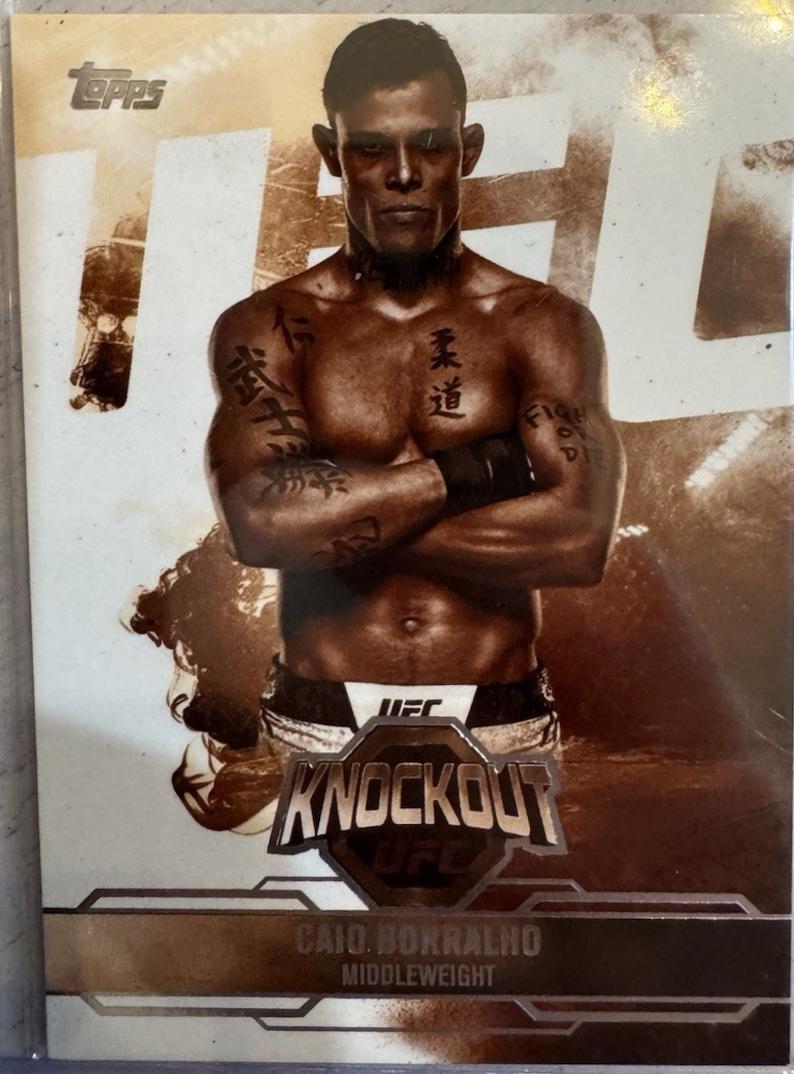 Caio Borralho 2025 Topps Knockout UFC Base #16 Bronze