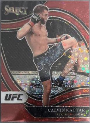 Calvin Kattar 2021 Panini Select UFC Octagonside #290 Red Disco