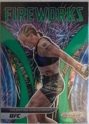 Valentina Shevchenko 2022 Panini Prizm UFC Fireworks #23 Green