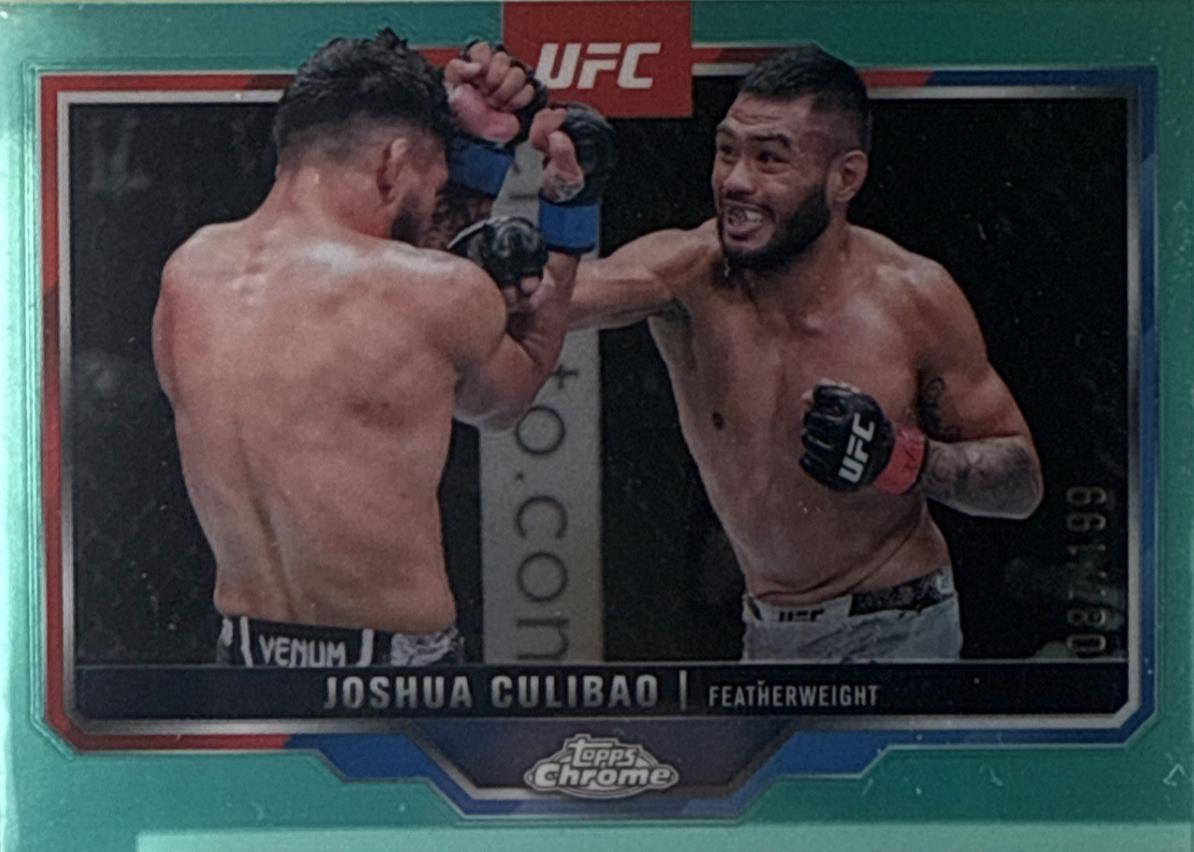 Joshua Culibao 2025 Topps Chrome UFC Base #73 Aqua Refractor