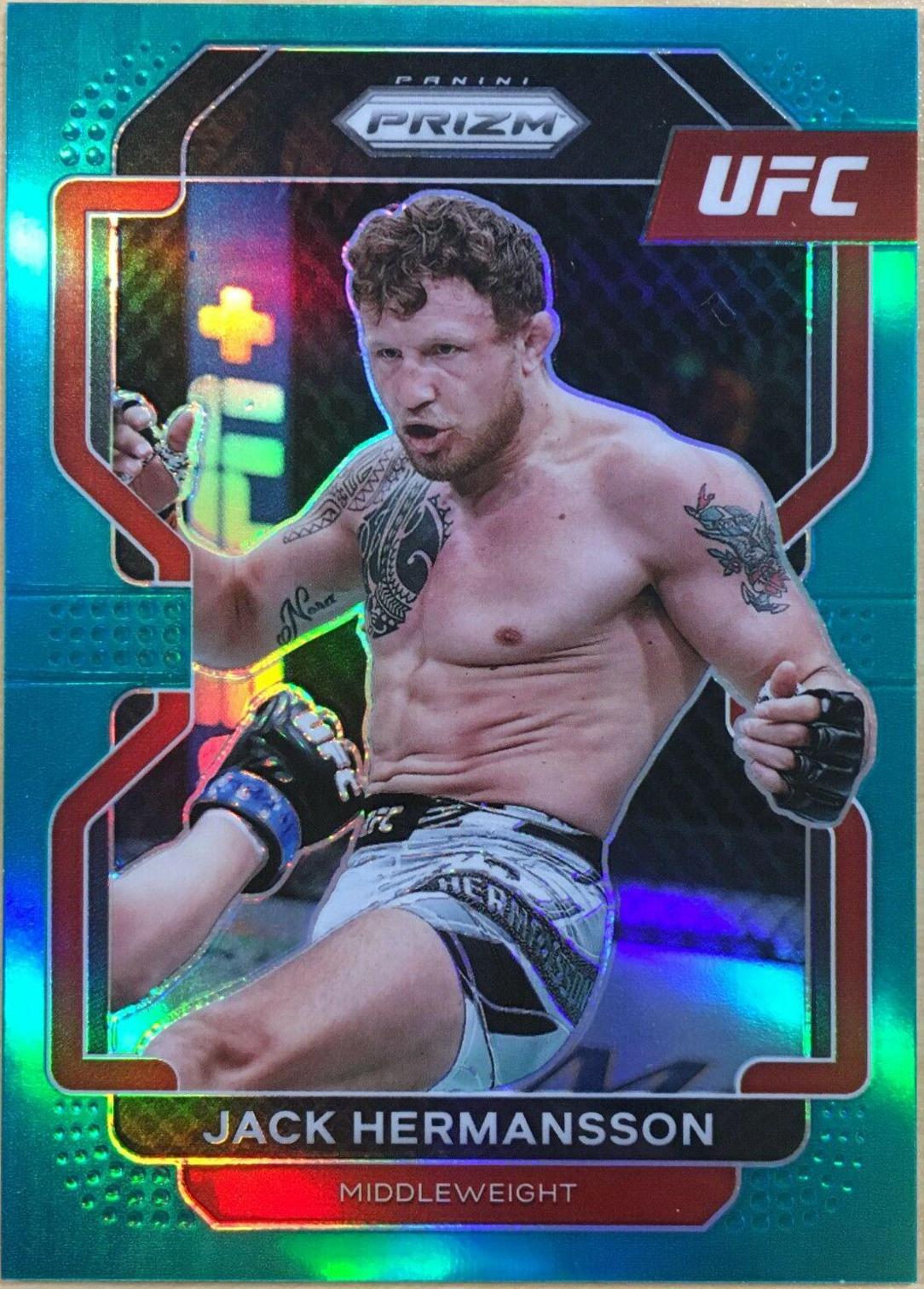 Jack Hermansson 2022 Panini Prizm UFC Base #135 Teal