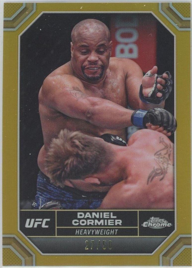 Daniel Cormier 2024 Topps Chrome UFC Base #56 Gold Refractor