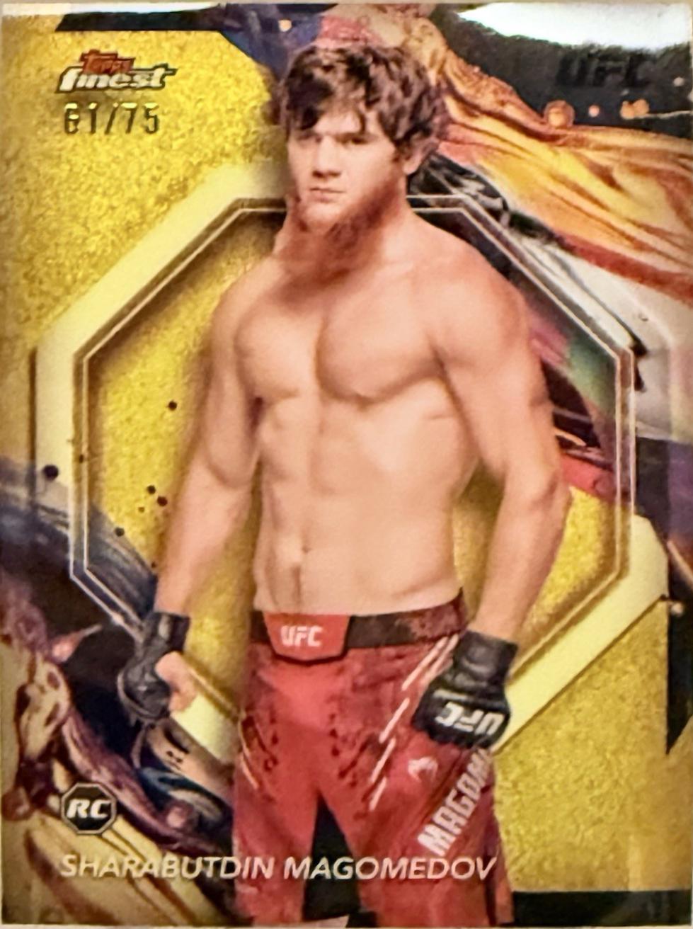 Shara Magomedov 2024 Topps Finest UFC Base Uncommon #152 Gold Refractor