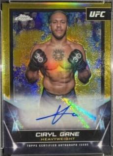Ciryl Gane 2024 Topps Chrome UFC UFC Signatures #FNA-CGA Gold Refractor