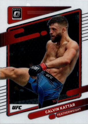Calvin Kattar 2022 Panini Donruss Optic UFC Base #68 Gold Vinyl