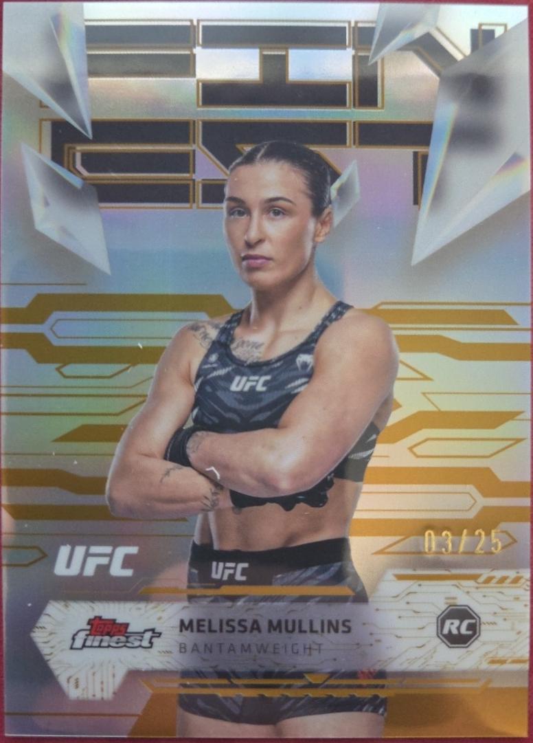 Melissa Mullins 2025 Topps Finest UFC Base Uncommon #170 Gold Refractor