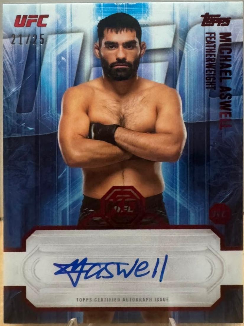 Michael Aswell 2026 Topps Knockout UFC Knockout Autographs #KOA-MAL Gold