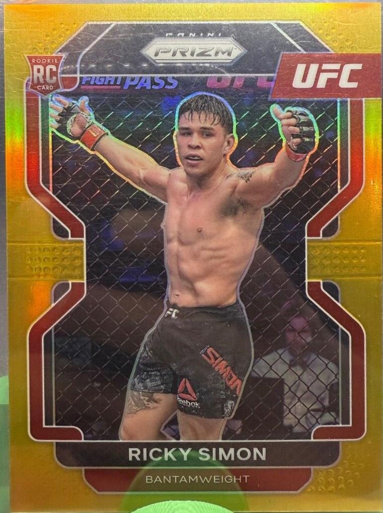Ricky Simon 2022 Panini Prizm UFC Base #112 Gold